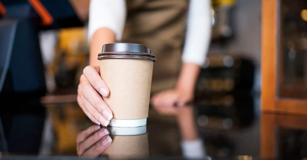 Takeout coffee cup