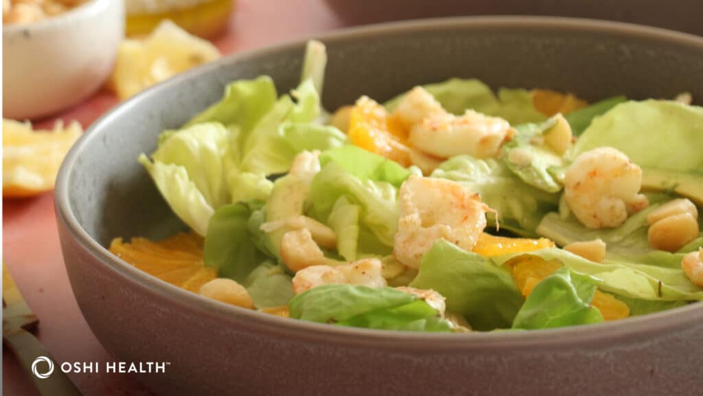 Shrimp, Avocado, Orange Salad