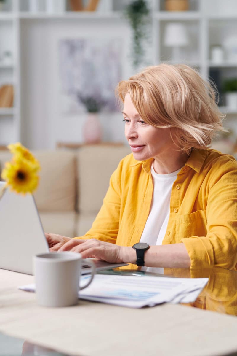 Woman on computer