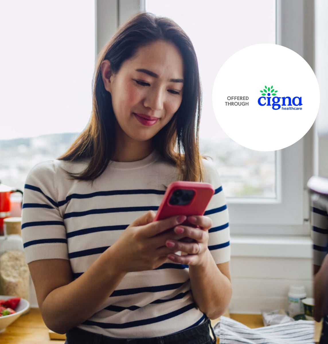 women reading phone