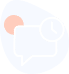message and clock icon