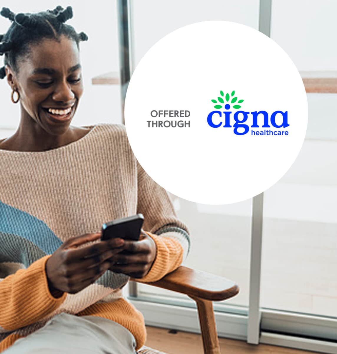 women's scheduling appt on phone