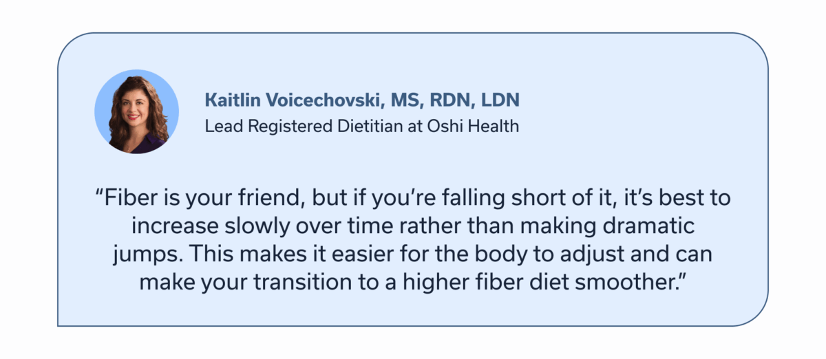 Fiber is your friend, according to registered dietitian.