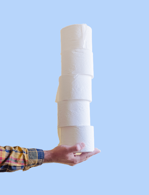 Toilet paper stack