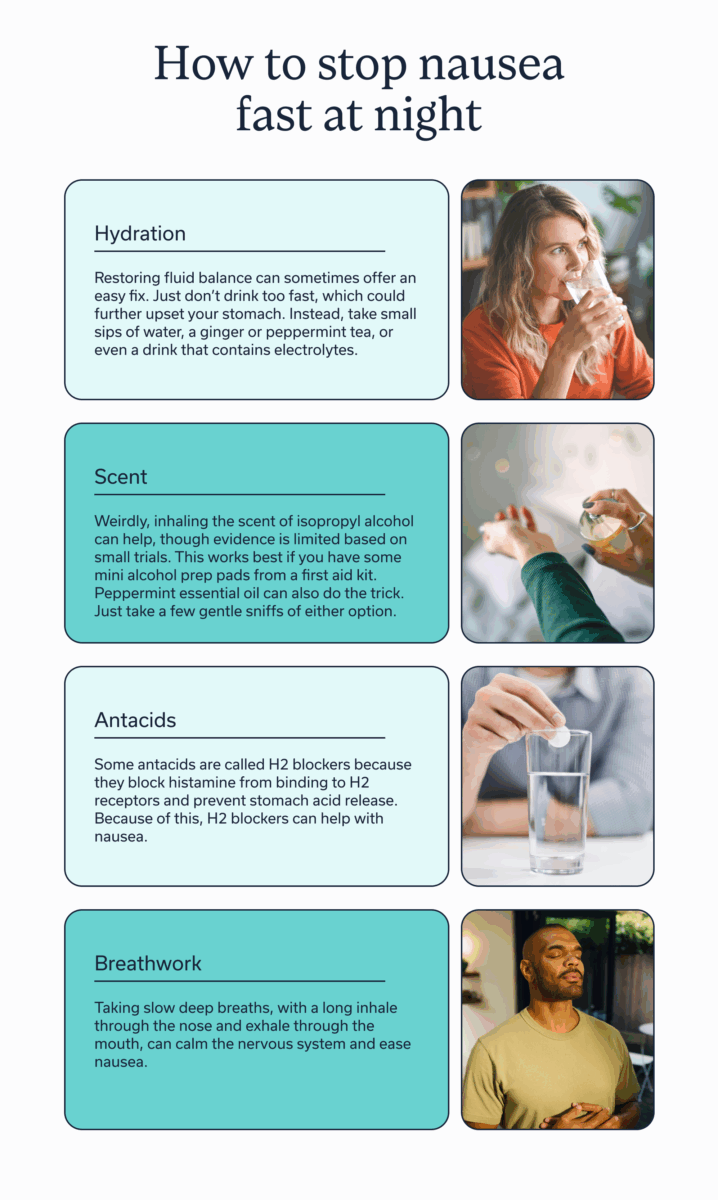 Tips for how to stop nausea in the nighttime