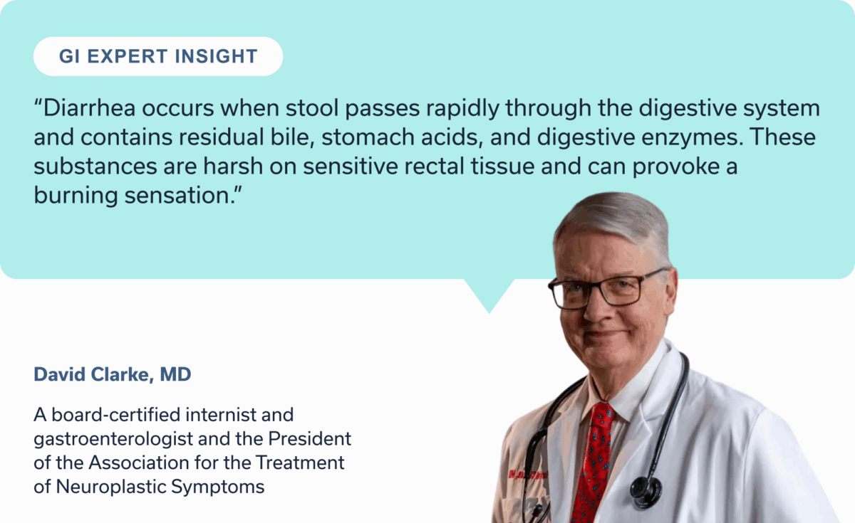 Dr. quote on why diarrhea occurs