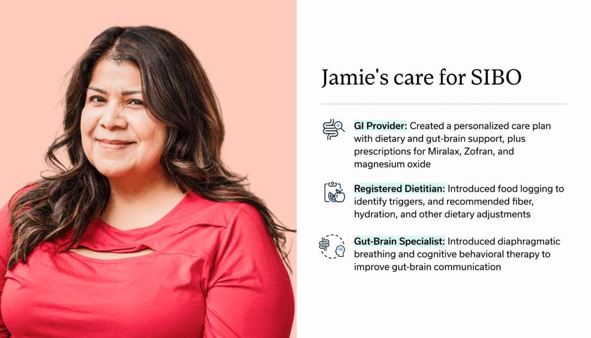 Jamie's care for SIBO.