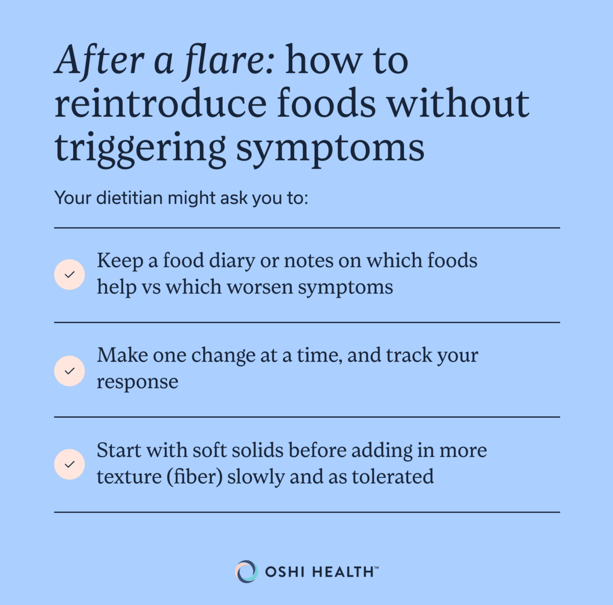 After a Crohn's flare: how to reintroduce foods