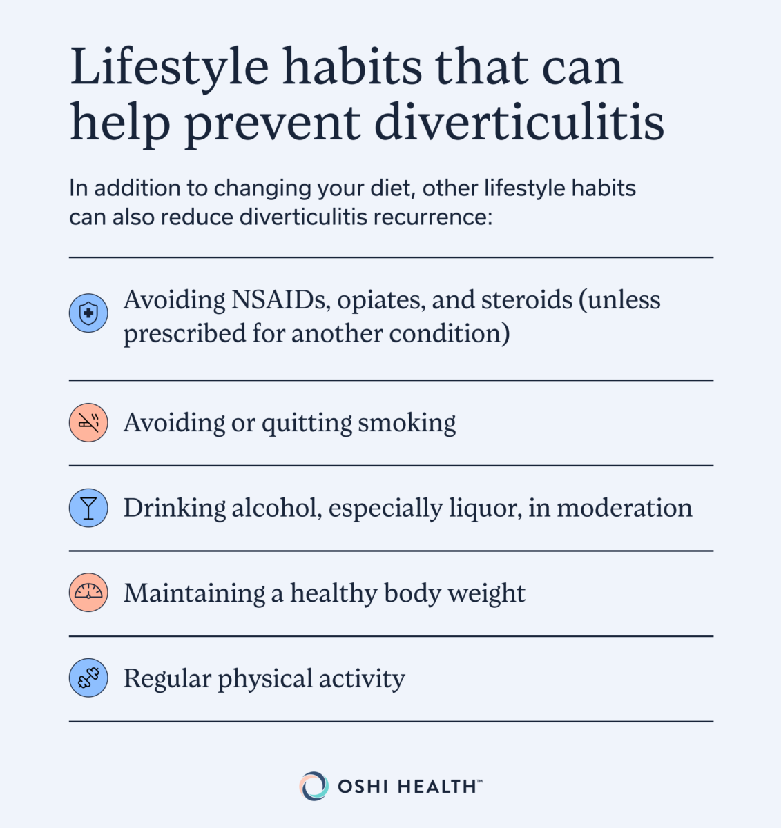Lifestyle habits that can prevent diverticulitis