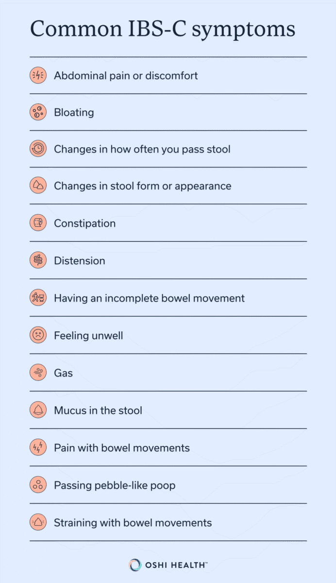 Common IBS-C symptoms