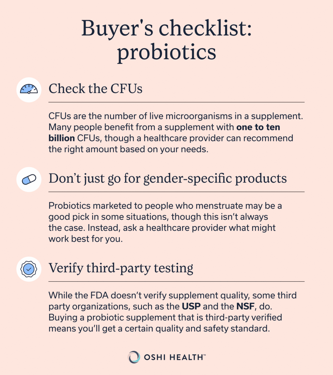 Buyer's checklist: Probiotics
