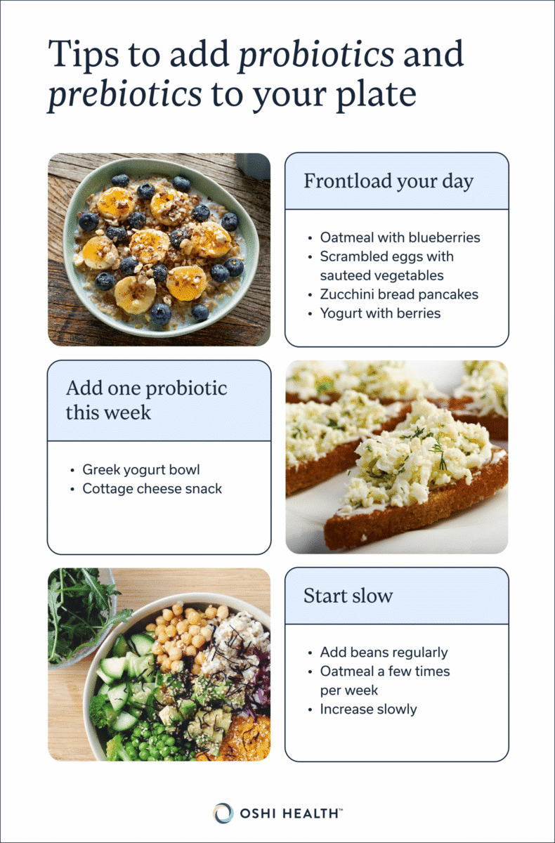 Tips to add probiotics and prebiotics to your plate